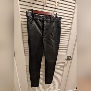 NWOT Express Women's Faux Leather Black Skinny Jeans